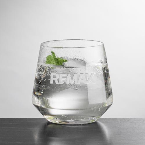 Corporate Gifts - Barware - On the Rocks Glasses - Tucson OTR/DOF - Deep Etch