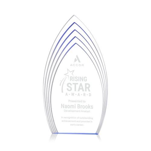 Awards and Trophies - Acrylic Awards - Turello Blue Peaks Acrylic Award