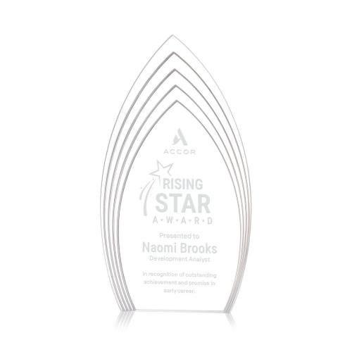 Awards and Trophies - Acrylic Awards - Turello Clear Peaks Acrylic Award