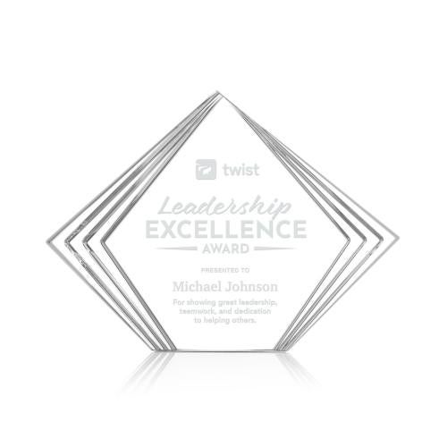Awards and Trophies - Acrylic Awards - Crawford Clear Diamond Acrylic Award