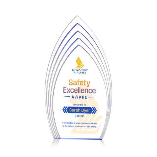 Awards and Trophies - Acrylic Awards - Turello Full Color Blue Peaks Acrylic Award