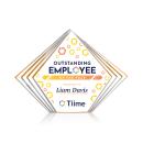 Crawford Full Color Gold Diamond Acrylic Award