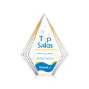 Brantley Full Color Gold Diamond Acrylic Award