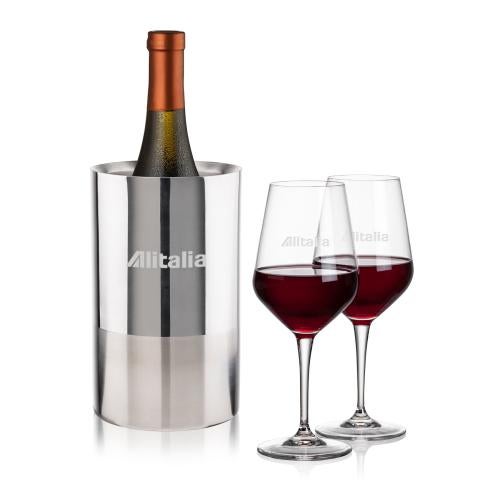 Corporate Gifts - Barware - Gift Sets - Catania Wine Cooler & Germain Wine Set