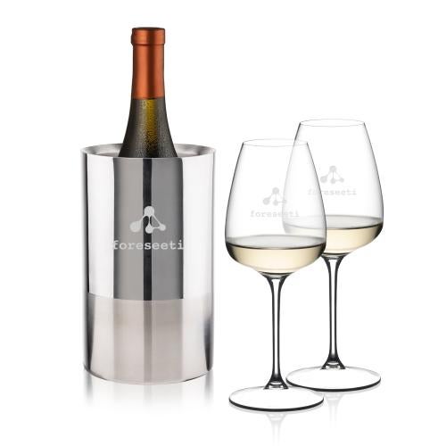Corporate Gifts - Barware - Gift Sets - Catania Wine Cooler & RIEDEL Trauben Wine Set