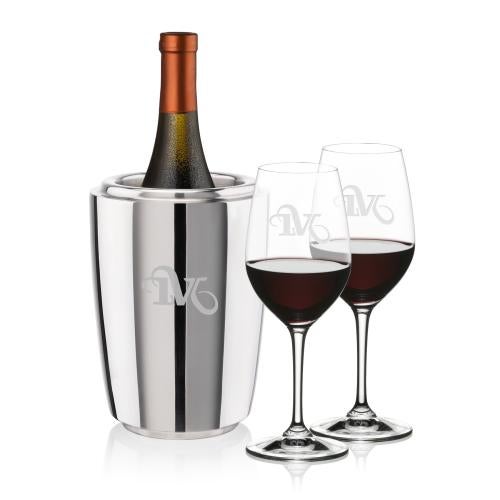 Corporate Gifts - Barware - Gift Sets - Pescara Wine Cooler & RIEDEL Oenologue Wine Set