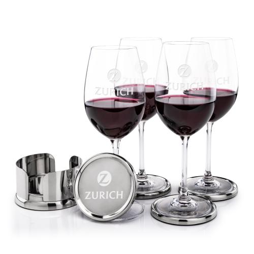 Corporate Gifts - Barware - Gift Sets - Baldoni Coasters & Coleford Wine Set