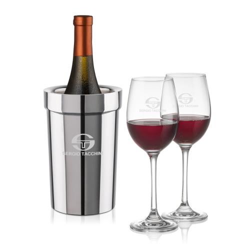 Corporate Gifts - Barware - Gift Sets - Milano Wine Cooler & Burlington Wine Set