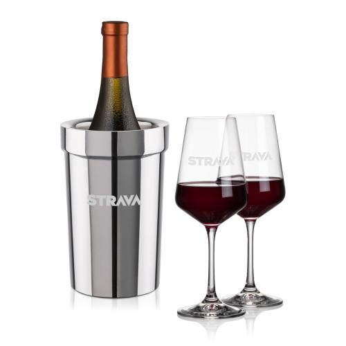 Corporate Gifts - Barware - Gift Sets - Milano Wine Cooler & Cannes Wine Set