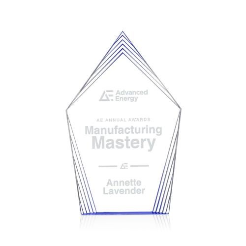 Awards and Trophies - Acrylic Awards - Grayson Blue Peaks Acrylic Award