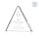 Adler Triangle Clear Pyramid Crystal Award