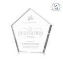 Belmar Pentagon Clear Polygon Crystal Award