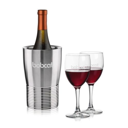 Corporate Gifts - Barware - Gift Sets - Genoa Wine Cooler & Carberry Wine Set