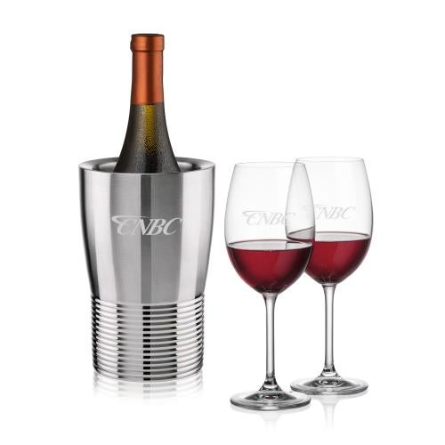 Corporate Gifts - Barware - Gift Sets - Genoa Wine Cooler & Coleford Wine Set