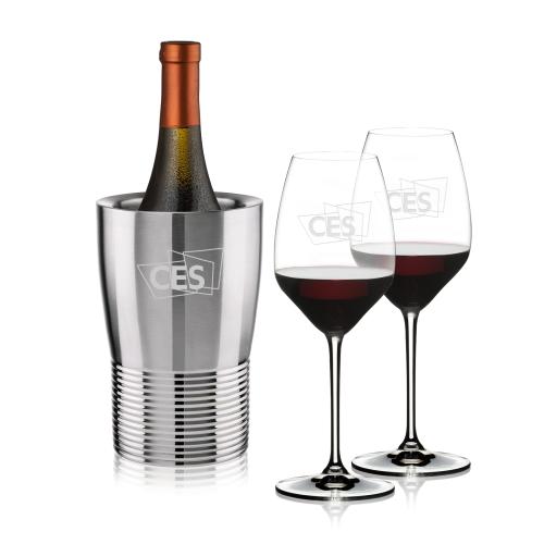 Corporate Gifts - Barware - Gift Sets - Genoa Wine Cooler & RIEDEL Extreme Wine Set