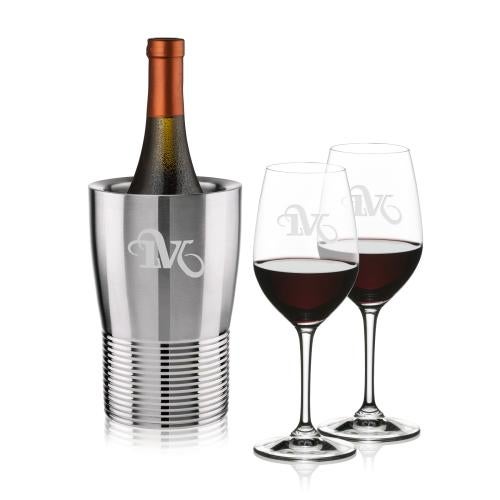 Corporate Gifts - Barware - Wine Accessories - Wine Coolers - Genoa Wine Cooler & RIEDEL Oenologue Wine Set