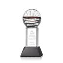 Serenity Black on Stowe Base Globe Glass Award