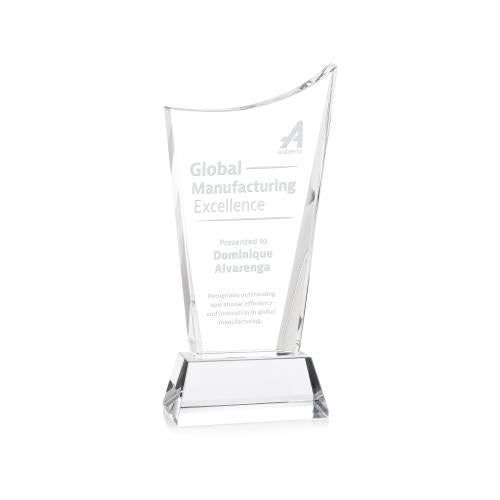 Awards and Trophies - Crystal Awards - Burnett Clear on Newhaven Base Peaks Crystal Award