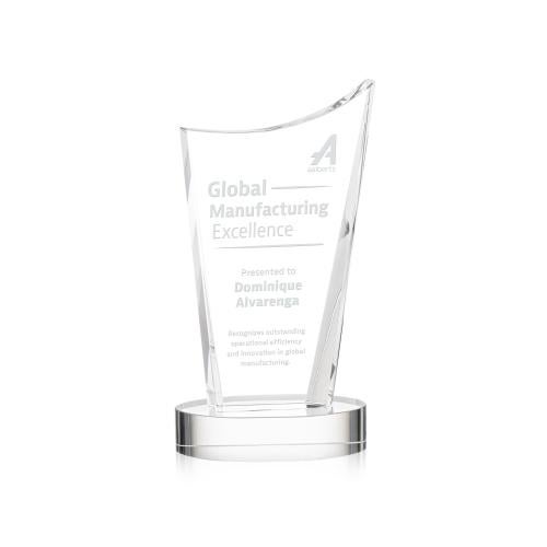 Awards and Trophies - Crystal Awards - Burnett Clear on Alberton Base Peaks Crystal Award