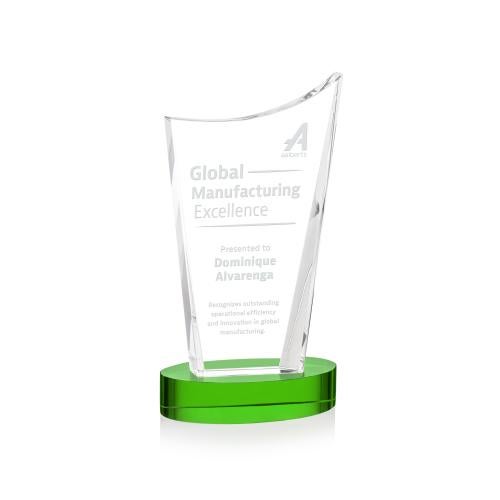 Awards and Trophies - Crystal Awards - Burnett Green on Alberton Base Peaks Crystal Award