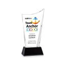 Burnett Full Color Black on Newhaven Base Peaks Crystal Award