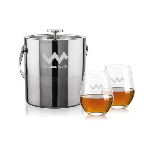 Corporate Gifts - Barware - Ice Buckets - Catania Ice Bucket & Graydon On-the-Rocks Set