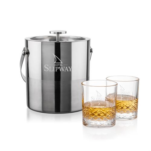 Corporate Gifts - Barware - Gift Sets - Catania Ice Bucket & Templeton On-the-Rocks Set
