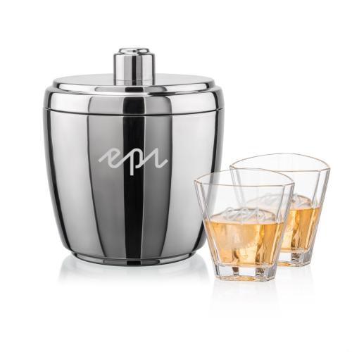 Corporate Gifts - Barware - Gift Sets - Pescara Ice Bucket & Arrellano On-the-Rocks Set