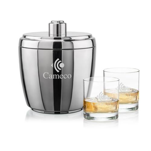 Corporate Gifts - Barware - Gift Sets - Pescara Ice Bucket & Aristocrat On-the-Rocks Set
