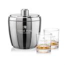 Pescara Ice Bucket & Brentwood On-the-Rocks Set