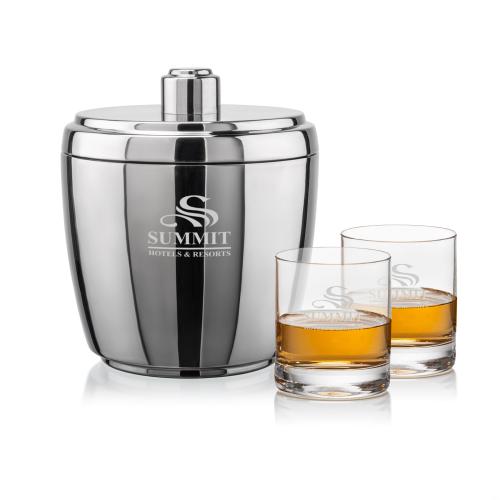 Corporate Gifts - Barware - Gift Sets - Pescara Ice Bucket & Dresden On-the-Rocks Set