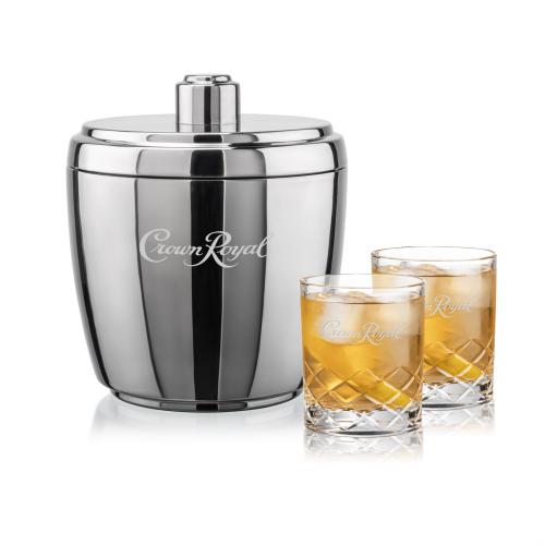 Corporate Gifts - Barware - Gift Sets - Pescara Ice Bucket & Durham On-the-Rocks Set