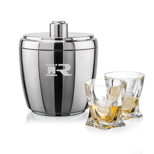 Corporate Gifts - Barware - Gift Sets - Pescara Ice Bucket & Oasis On-the-Rocks Set