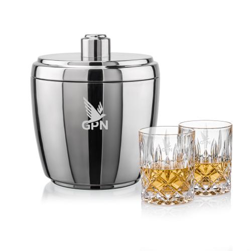 Corporate Gifts - Barware - Ice Buckets - Pescara Ice Bucket & RIEDEL Spey On-the-Rocks Set
