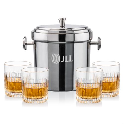 Corporate Gifts - Barware - Gift Sets - Milano Ice Bucket & Carey On-the-Rocks Set