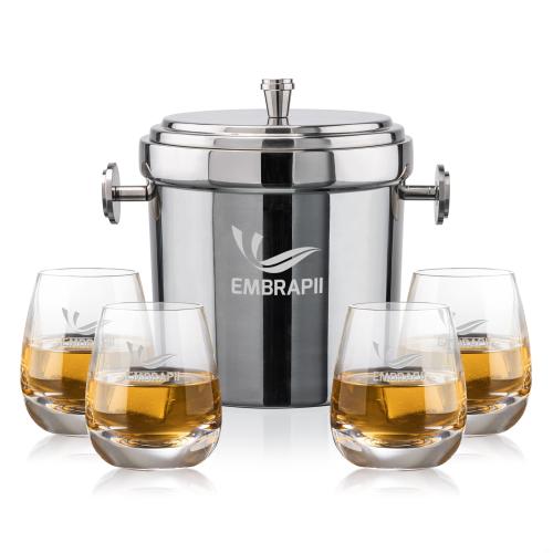 Corporate Gifts - Barware - Gift Sets - Milano Ice Bucket & Dimasio On-the-Rocks Set