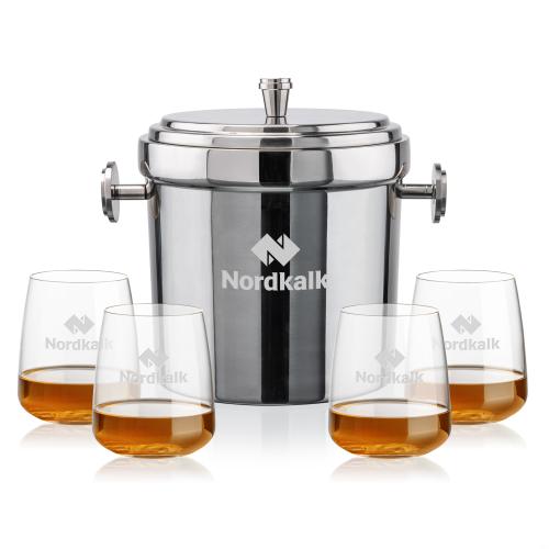 Corporate Gifts - Barware - Gift Sets - Milano Ice Bucket & Dunhill On-the-Rocks Set