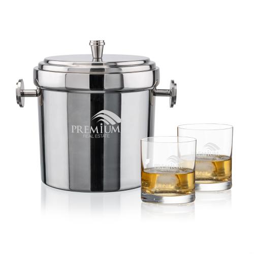Corporate Gifts - Barware - Gift Sets - Milano Ice Bucket & Franca On-the-Rocks Set