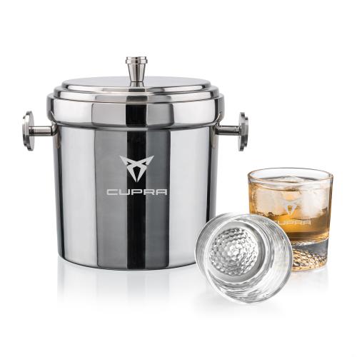 Corporate Gifts - Barware - Gift Sets - Milano Ice Bucket & Fairway On-the-Rocks Set