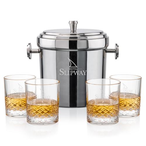 Corporate Gifts - Barware - Gift Sets - Milano Ice Bucket & Templeton On-the-Rocks Set