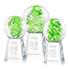 Vortex Clear on Celestina Base Globe Glass Award - Awards and Trophies