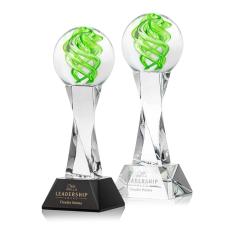 Vortex Clear on Langport Base Globe Glass Award - Glass Awards