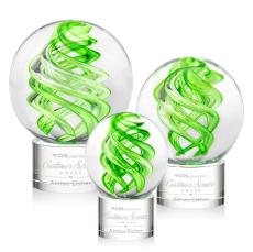 Vortex Clear on Marvel Base Globe Glass Award - Glass Awards