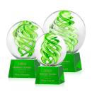 Vortex Green on Robson Base Globe Glass Award