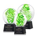Vortex Black on Robson Base Globe Glass Award