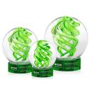 Vortex Green on Stanrich Base Globe Glass Award