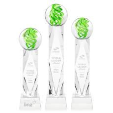 Vortex Clear on Toscana Base Globe Glass Award - Glass Awards