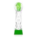 Vortex Green on Toscana Base Globe Glass Award