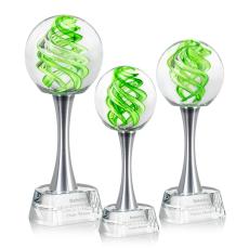 Vortex Clear on Willshire Base Globe Glass Award - Glass Awards