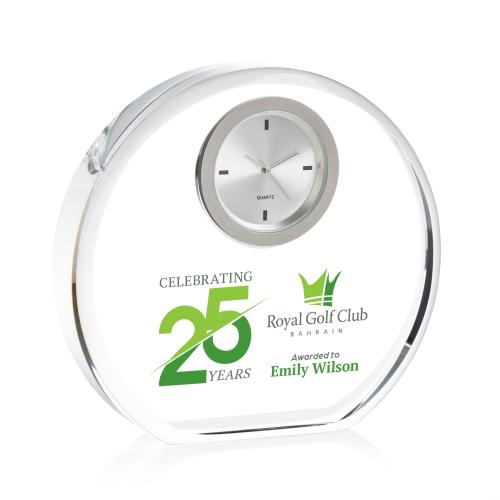 Corporate Gifts - Clocks - Cranberry Full Color Clock